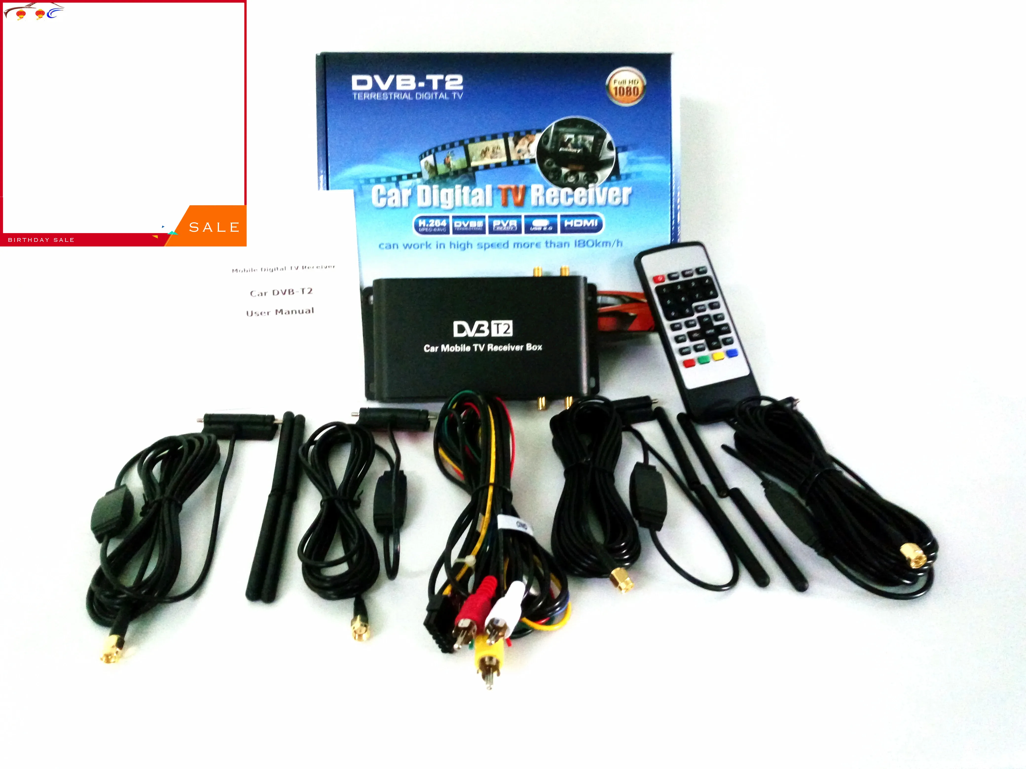 180-200 Km / H DVB-T2 4 FM 4 Antenna 4 Mobile Chip FM DVB T2 Vehicle USB HDTV Receiver