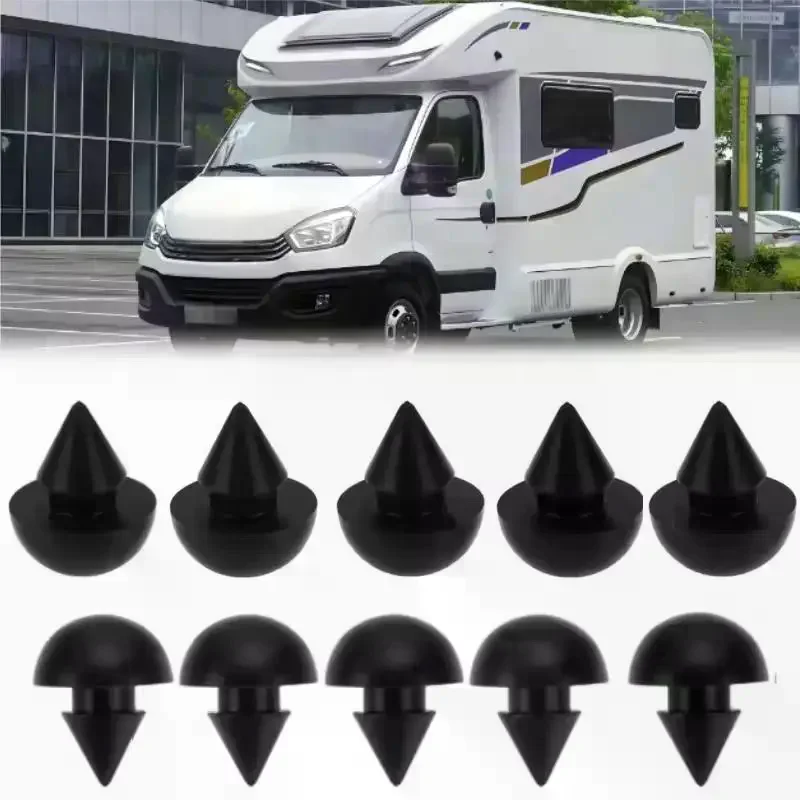 10pcs Black Rubber Bumpers For Caravan Camper - 4.5mm Heatproof Spacers, Non-Slip Lid Lifters To Prevent Scratches & Spills