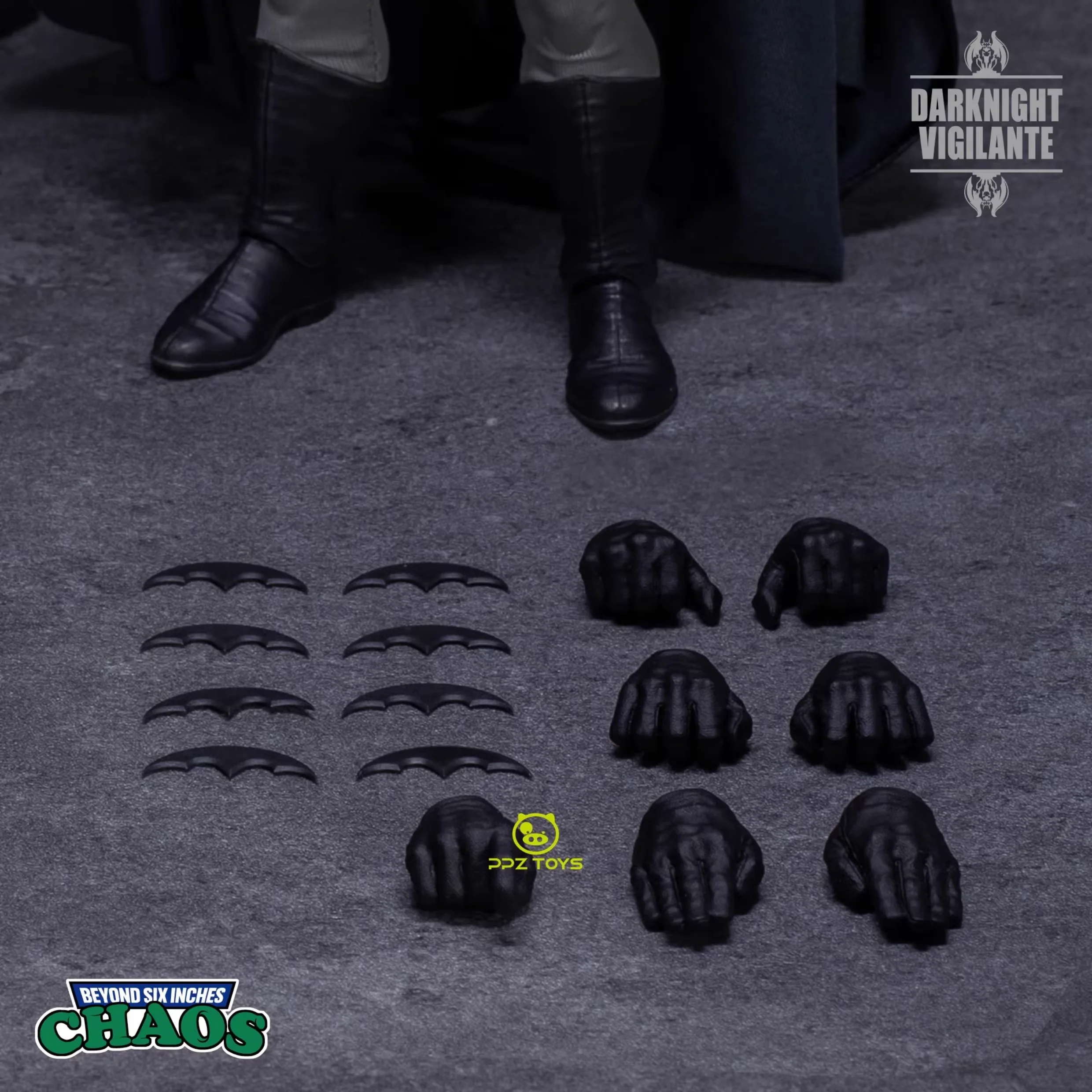 متوفر في المخزون الأصلي الفوضى Darknight Vigilante باتمان الأسود 1/12 الفوضى 002 أنيمي عمل تمثال المقتنيات نموذج لعب الصبي الهدايا #5