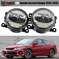 2IN1 Function Car 30W LED Fog Light + DRL Daytime Running Lamp Accessories H11 For Honda Accord Coupe 2013 2014 2015