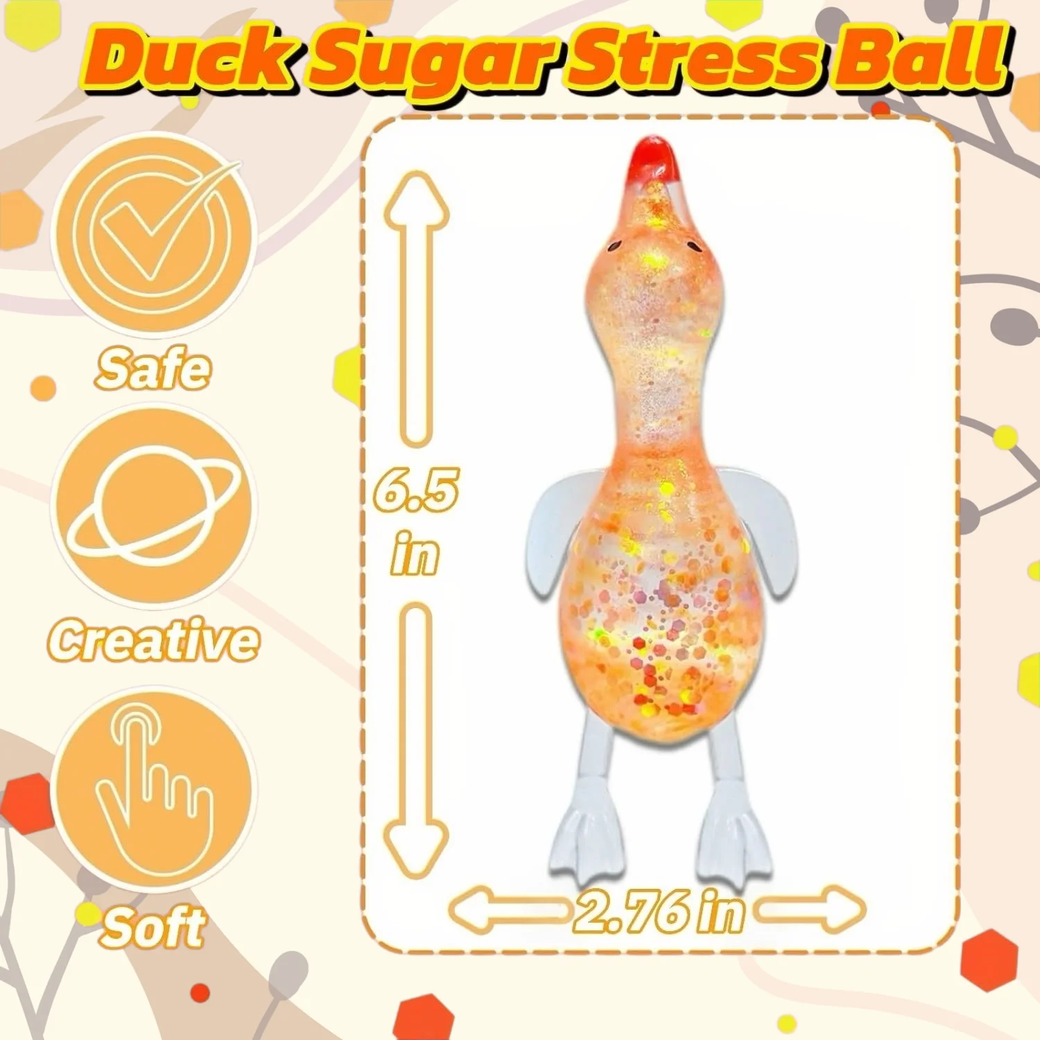 Squishy Glitter Duck Kids Fidg - Kids Toys Basket recension och pris