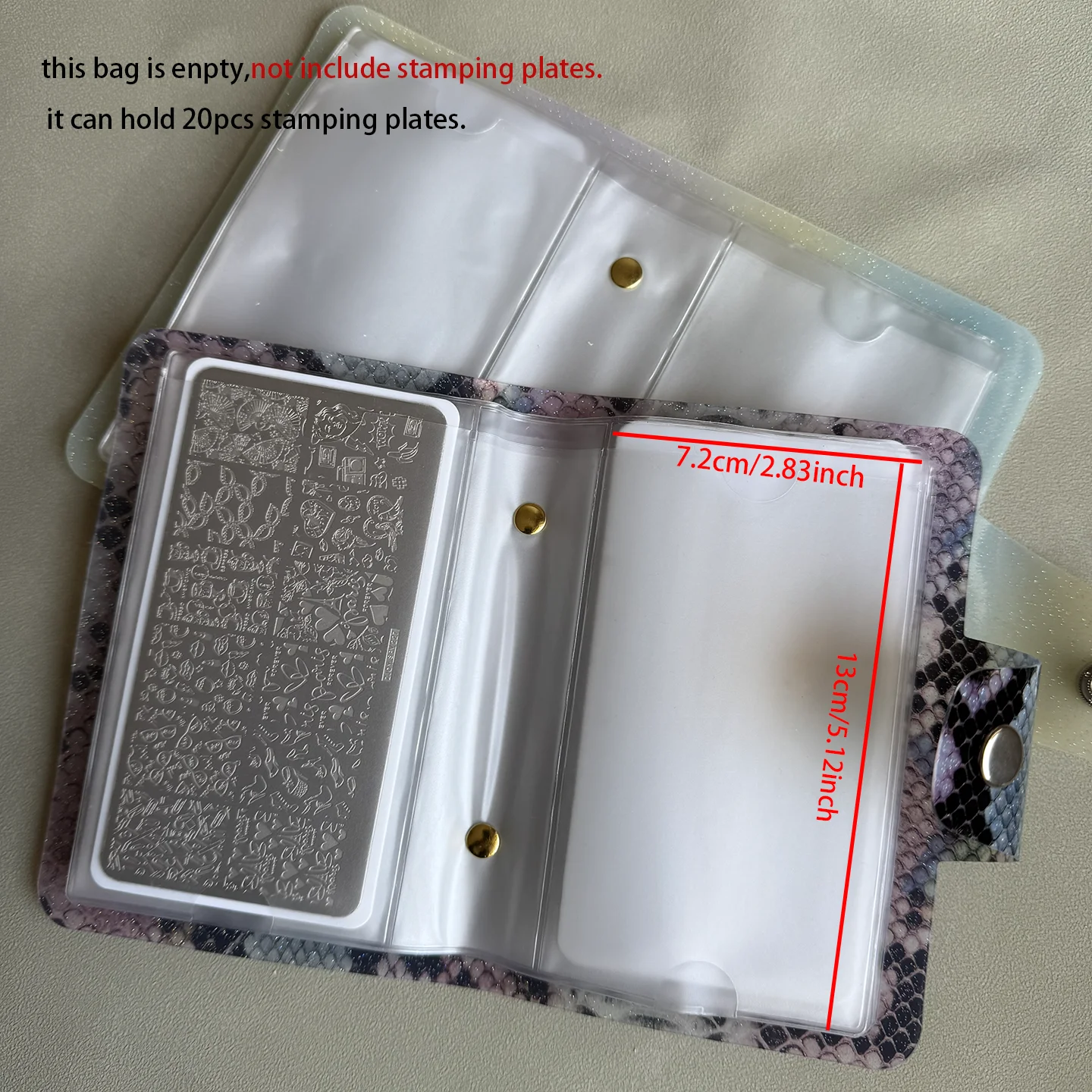 XMQ NAIL ART STAMPING PLATES COLLECTION BAG FOR 20PCS 6*12CM TEMPLATES