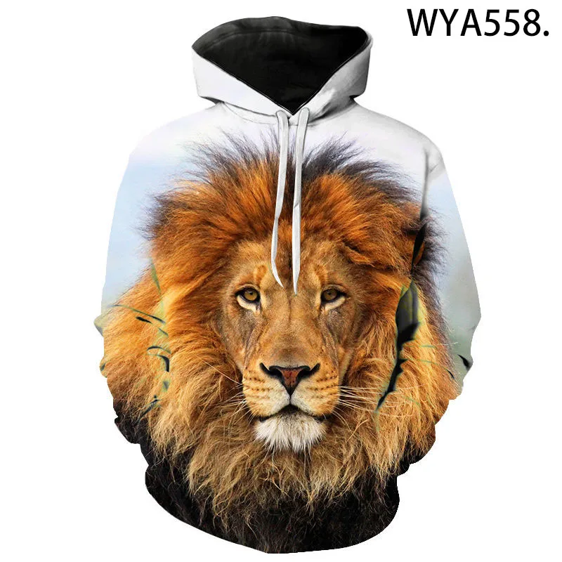 3D Printed New Lion Hoodies Men Women Children Streetwear Sweatshirts Fashion Boy Girl Kids Pullovers Long Sleeve Casual Tops