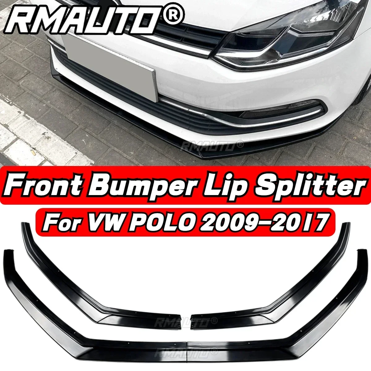 

POLO Lip Front Bumper Splitter Lip Diffuser Rear Bumper Lip Spoiler For Volkswagen VW POLO 2009-2023 Car Accessories Body Kit
