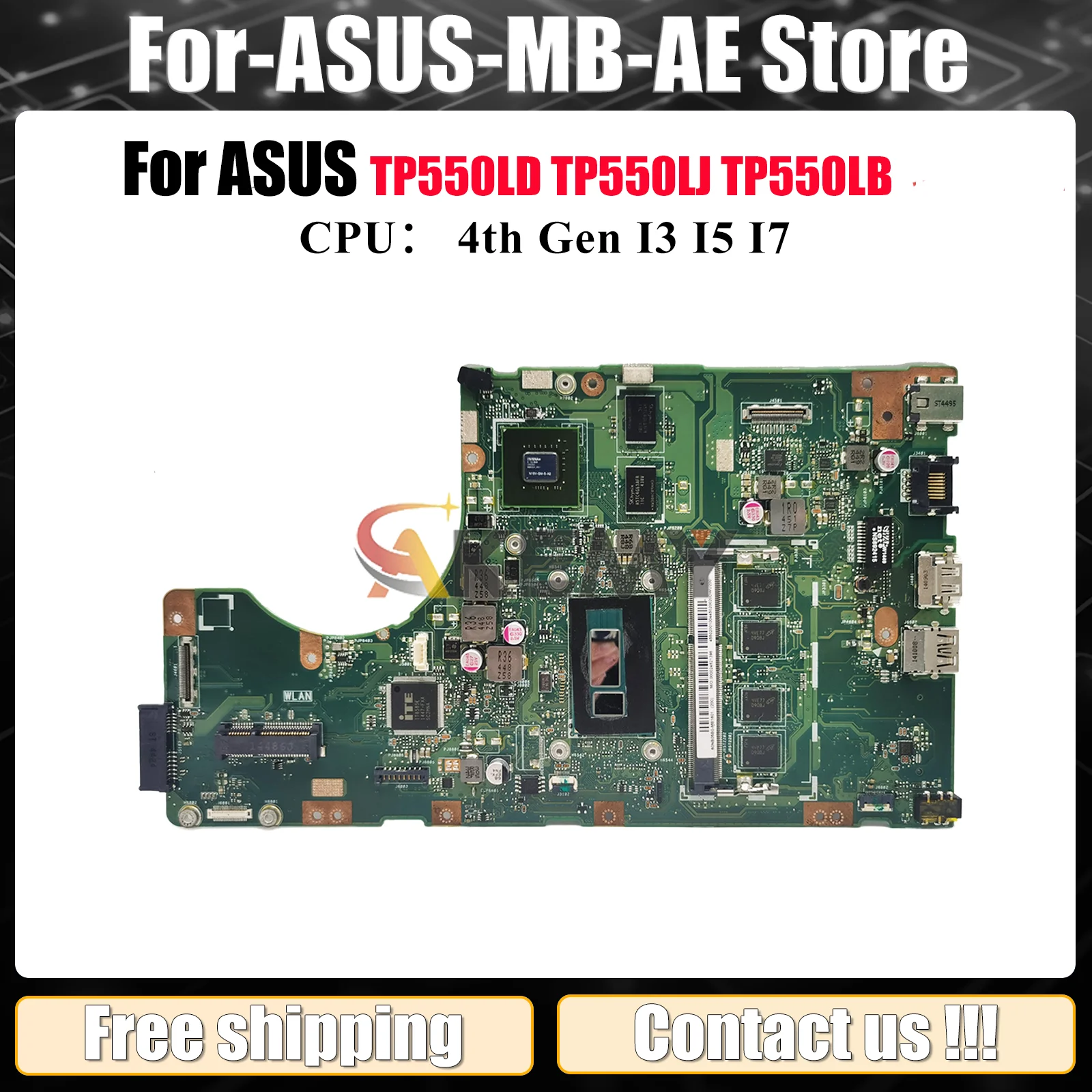 

TP550LD Материнская плата для ноутбука ASUS VivoBook Flip TP550LAB TP550LD J550L TP550LB TP550LJ TP550LN TP550L Материнская плата I3 I5 I7 CPU