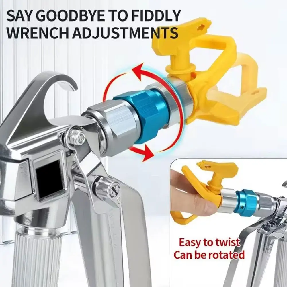 360 Grad drehbarer Airless-Farbspritzgerät-Adapter aus Edelstahl, auslaufsicheres Hochdruck-Drehgelenk für eine gleichmäßige Beschichtung – Detail 8