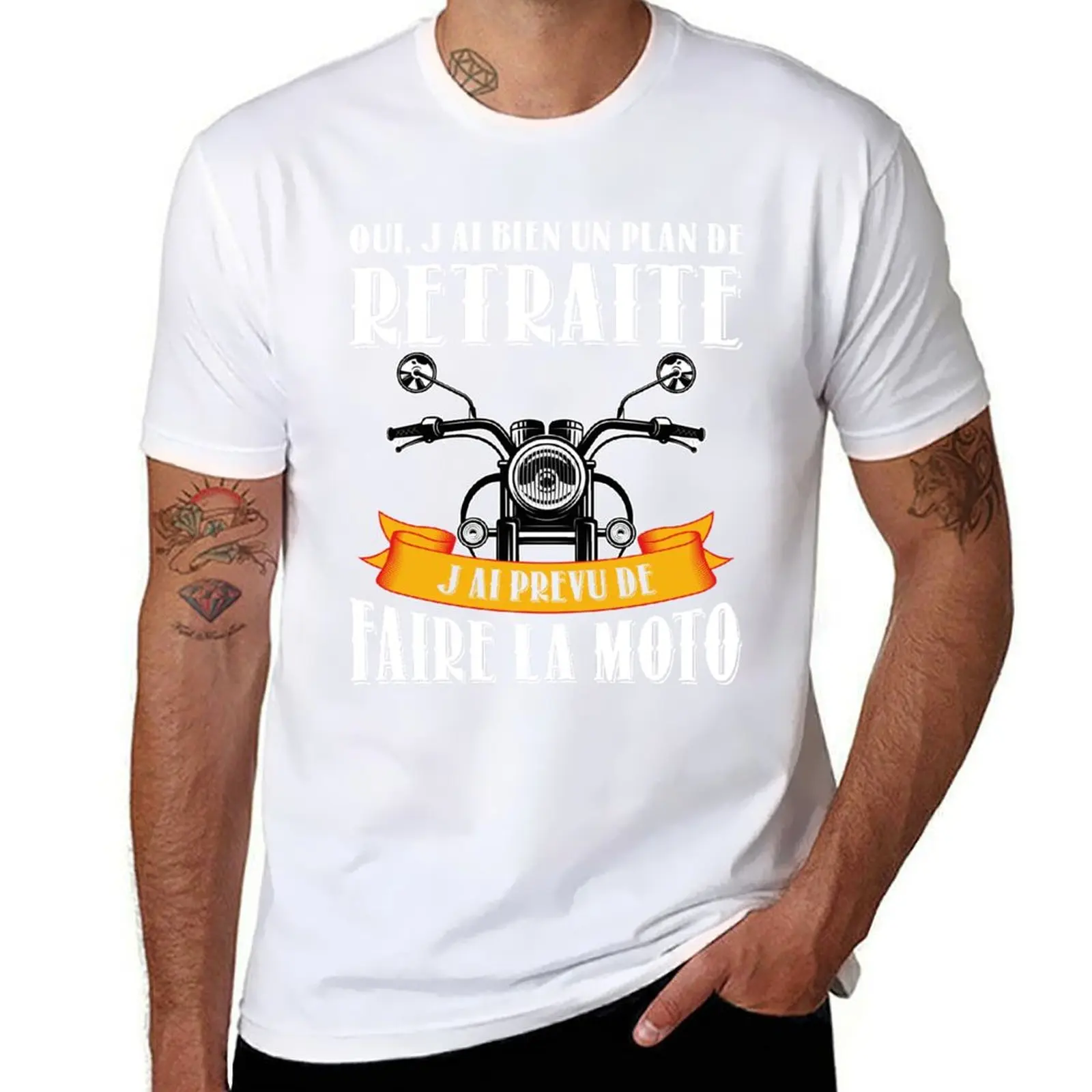

Oui Jai Bie Un Plan De Retraite J ai Prevu De Faire La Moto T-Shirt g man t shirts for men t shirt man luxury T-Shirt
