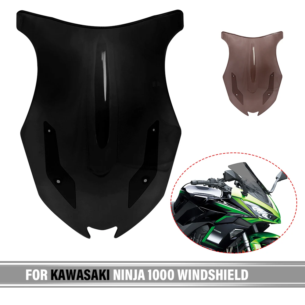 

Windshield Windscreen Double Bubble Deflectors Black for Kawasaki NINJA 1000 SX Z1000SX Z1000-SX 2019 2020