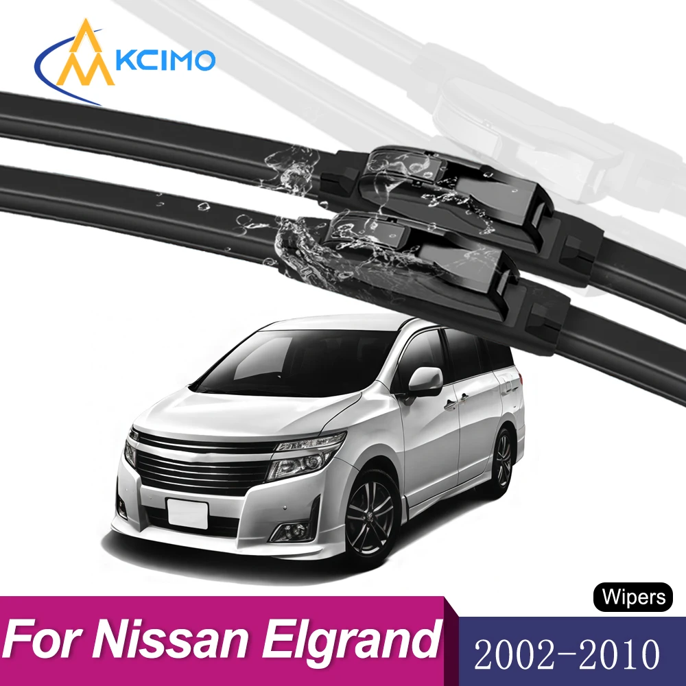 

Windshield Wiper Blade Set Replacement for Nissan Elgrand E51 2002-2010 Front Wiper Blades Pair of 2 All Weather Protection