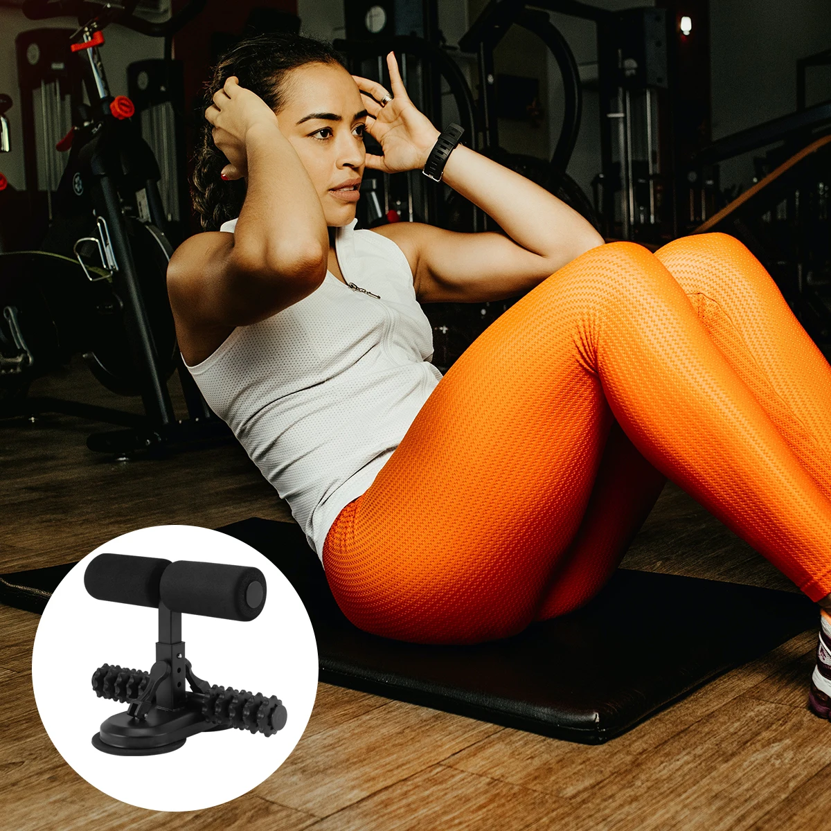 

Sit up Aid Abdominal Curl Assist Device Durable Large Suction Cup Strong Power Smooth Floor Fitness Equipment Non Slip Household
