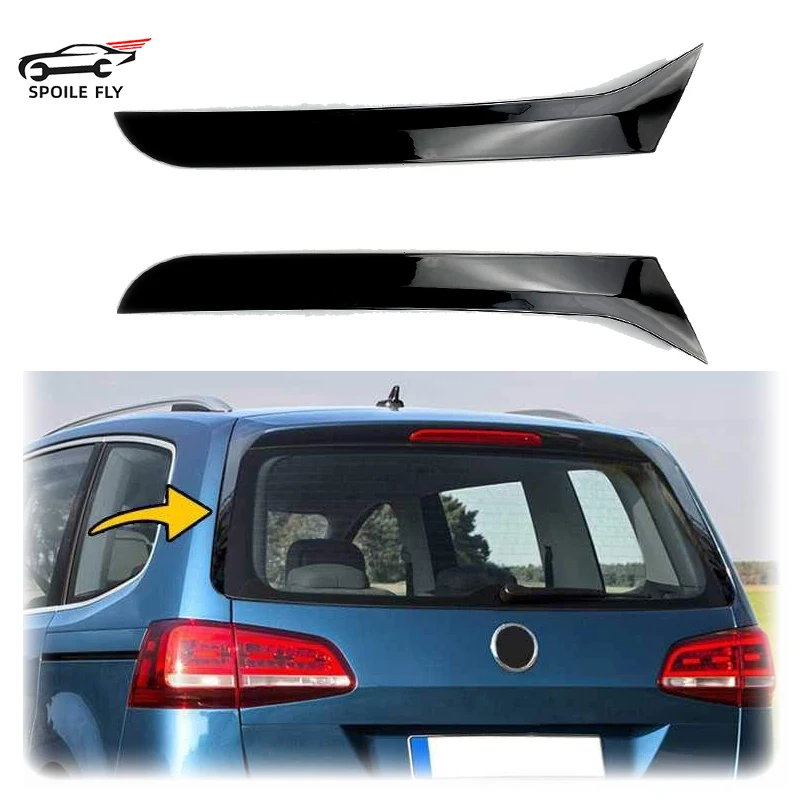 

2 PCS 2011 To 2020 For VW Sharan Rear Roof Window Side Roof Spoiler Canards Splitter High Quality ABS By Glossy Black Body Kit