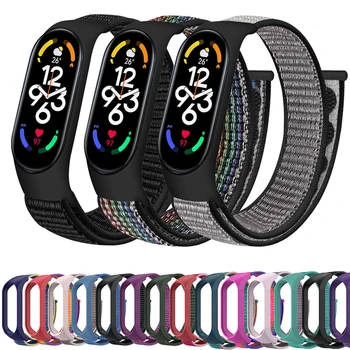 ניילון לולאה עבור xiaomi הלהקה 7-7 nfc smarttwatch wristband ספורט miand7 correa