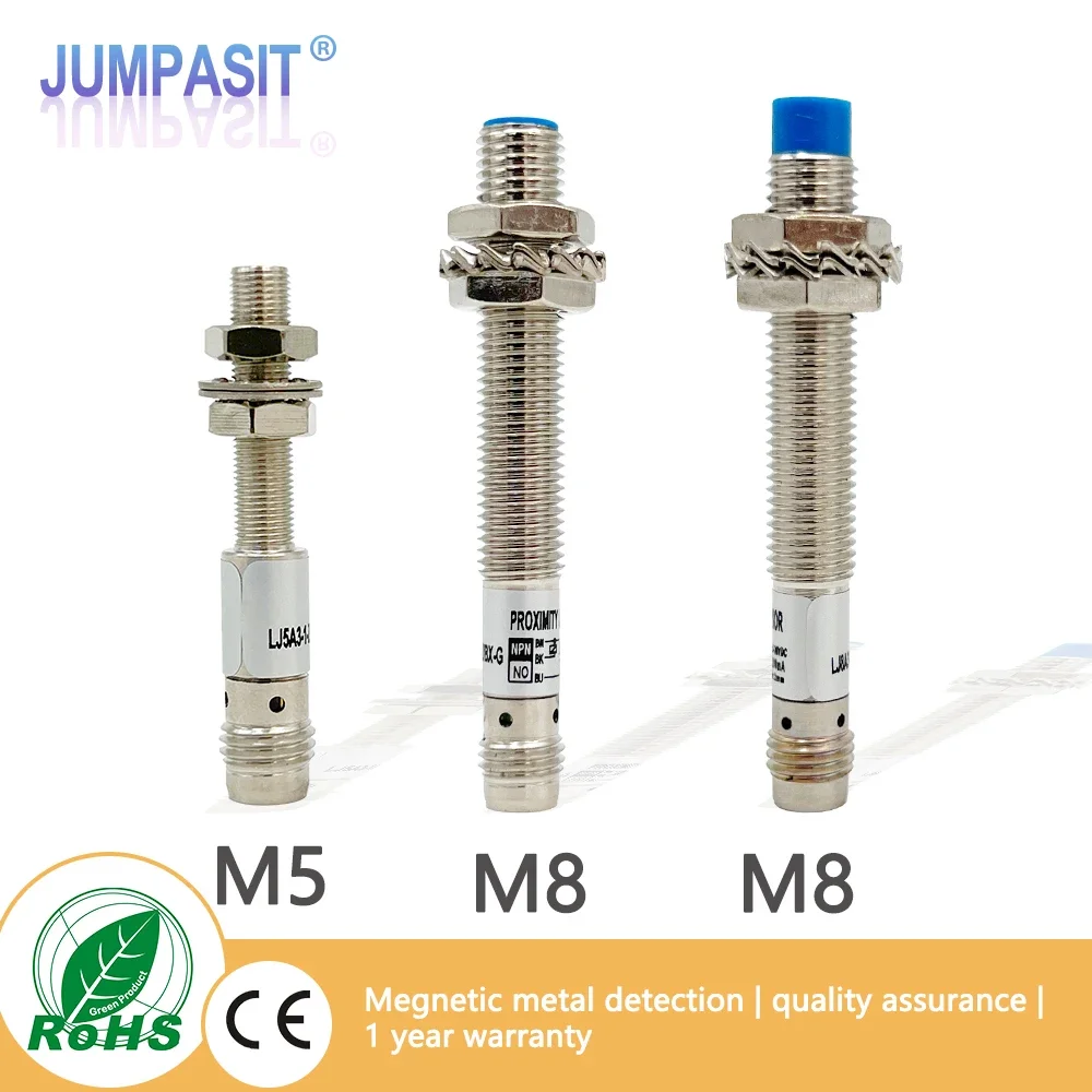 Set Inductive Proximity Sensor M5 M8 NPN PNP IP65 Quick Plug-in Switches for Packaging Count