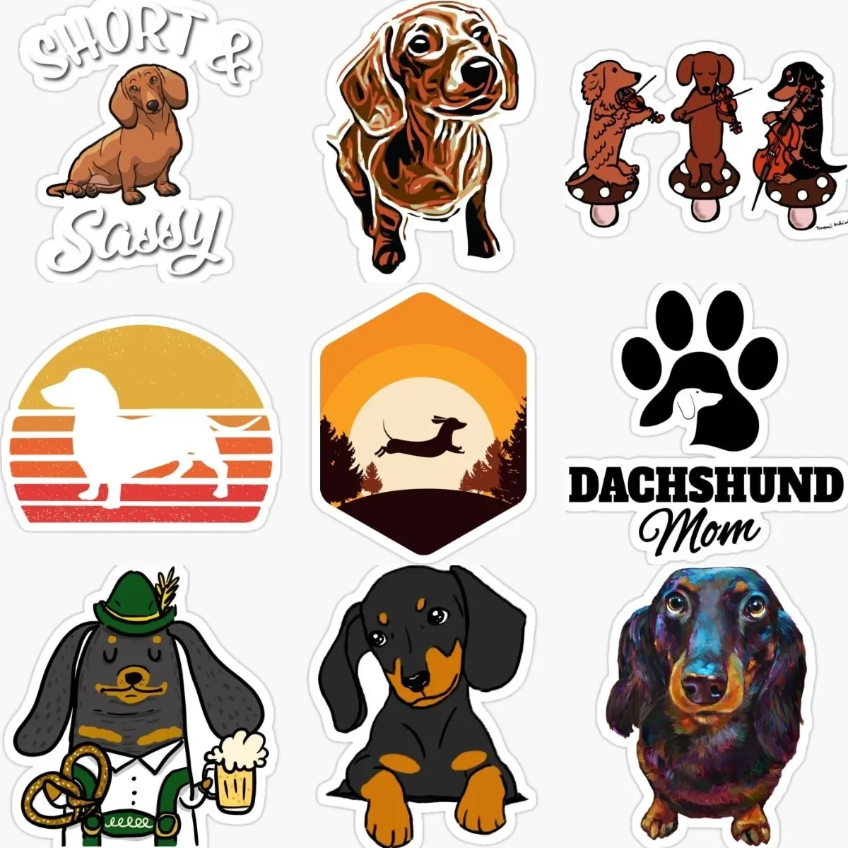 

Dachshund Dog Pets Creative Sticker Accessories Camper Truck Door Bumper Car Wall Window Glass Moto Doghouse PVC Decal