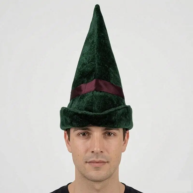 Pointed Costume Hat with Accent for Halloween Cosplay Looks 6XDA