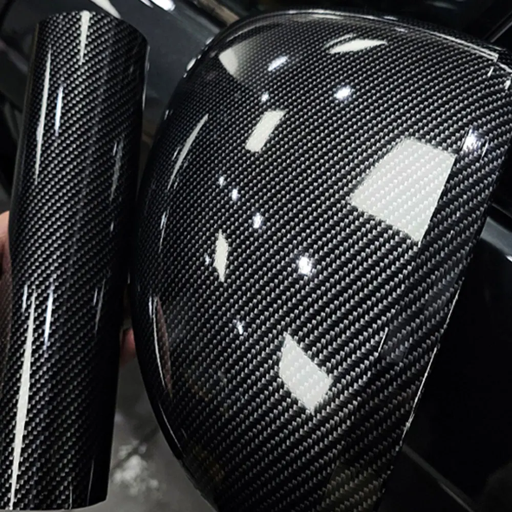 8D Carbon Fiber Car Wrap Film High Glossy Black Gold Silver 6D for Car Tuning Stickers Adhesive Vinyl for Motorcycle Cover Decal