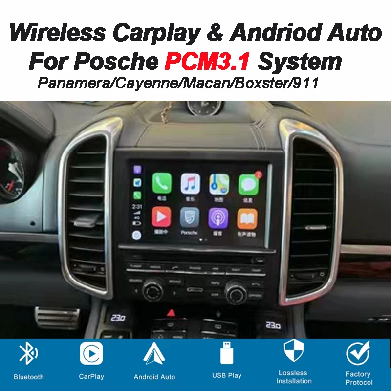 

Wireless carplay Android Auto For Porsche PCM3.1 System Paramera Cayenee Macan Boxster 911 Mobile phone interconnection Module