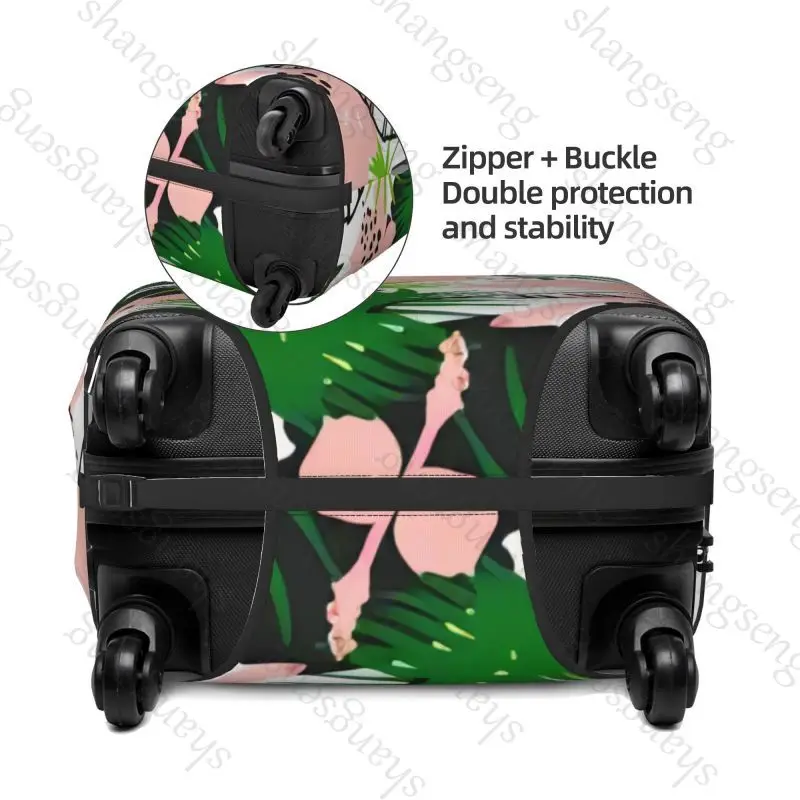 Blue tropical flower Thicken Luggage Cover Elasticity Trolley dust cover Suitcase Protection Suitcase Case Accessories