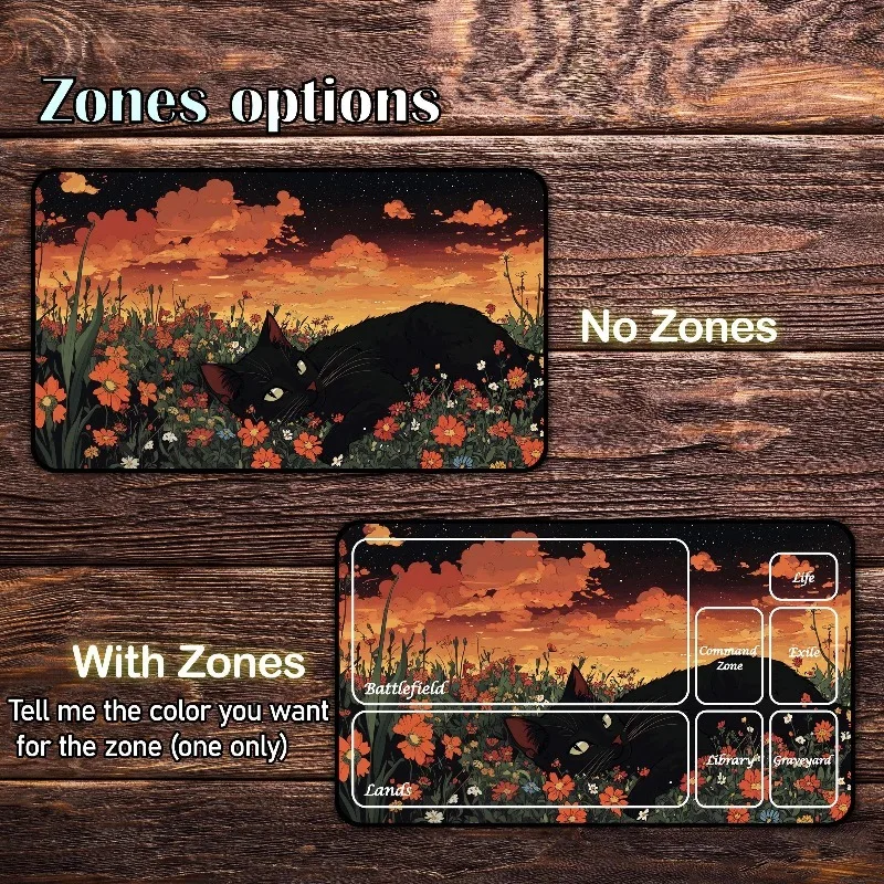 TCG Playmat, Board Game Mat for TCG, Japanese Cat Trading Card Games tapis de souris office desk accessories mouse pad
