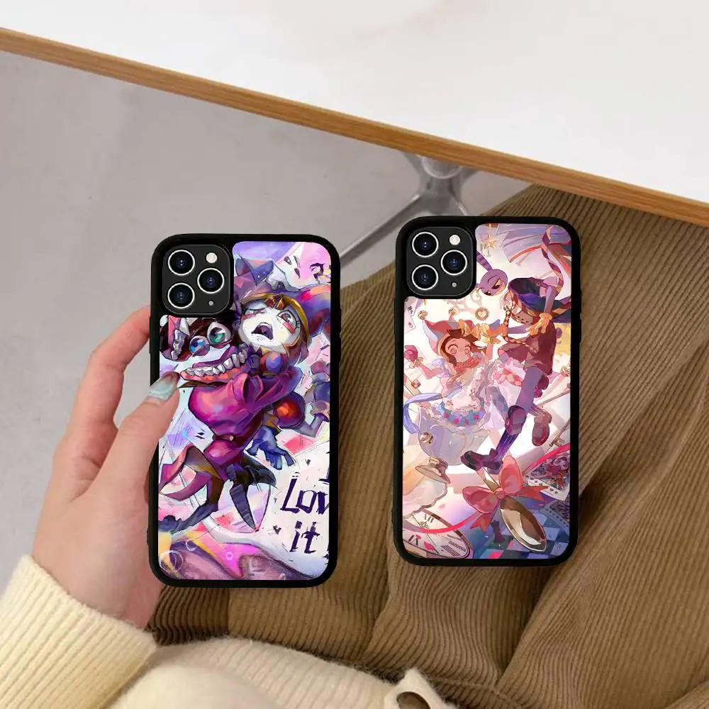 Anime The Amazing Digital Circus For iPhone 17 16 15 14 13 12 11 Mini Pro Max Plus PC+TPU Back Phone Cover