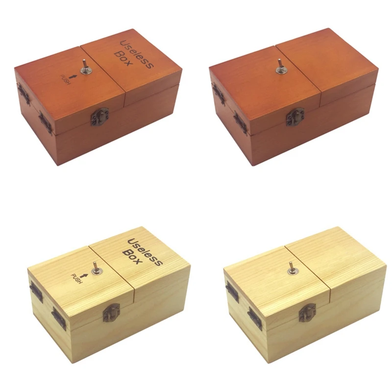 

Hot Sale Useless Box With Surprises Wooden Useless Box Fully Assembled Toy For Adults And Children