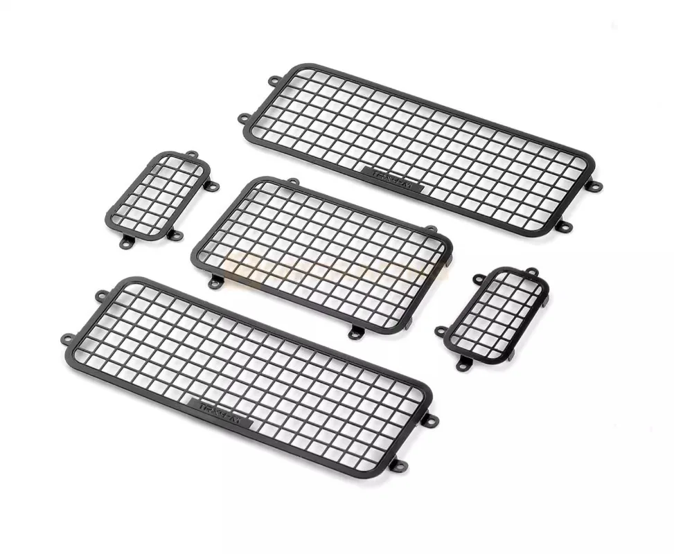 Simulated Metal Three-dimensional Side Window Net and Rear Net for 1/18 RC Crawler Car Traxxas TRX4M Defender DIY Upgrade Parts