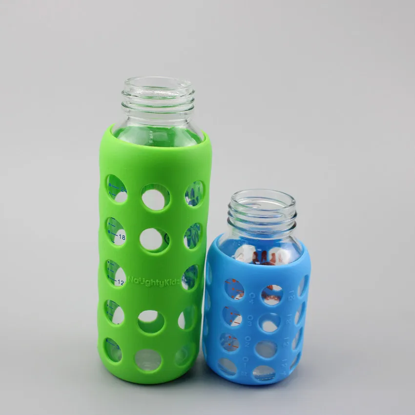 Silicone Sleeve for Glass Baby Bottle Protective Silicone Bottle Cover for Milk Bottle 5.5-6cm Dia Water Bottle Silicone Sleeve