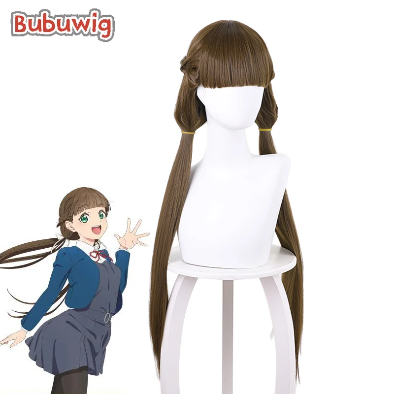 Bubuwig Synthetic Hair Love Live!Super Star!! Sakurakoji Kinako Cosplay Wig Women 80cm Long Straight Brown Wigs Heat Resistant