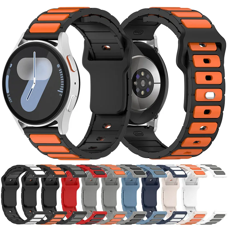 20mm 22mm Silicone Strap for Samsung Galaxy Watch 7 6 5 4 44 40mm 6Classic 43/47mm GearS3 Bracelet for Huawei 5 4Pro GT3/2e Band