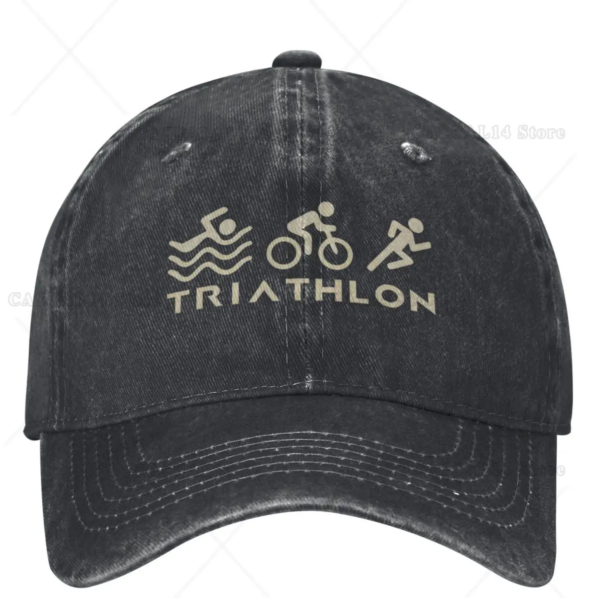 Triathlon Washed Baseball Cap Swim Bike Run Triathlete Street Style Dad Hats Teens Hunting Camping Sun Protection Baseball Caps