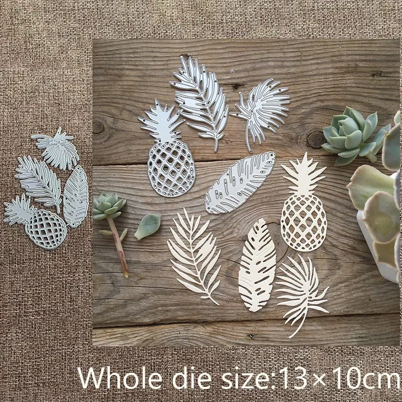 

Новый дизайн, металлическая вырубная форма для трафаретов, вырубка в виде листьев ананаса, декоративные вырезки для скрапбукинга, тиснение для альбомов, бумажных открыток и поделок