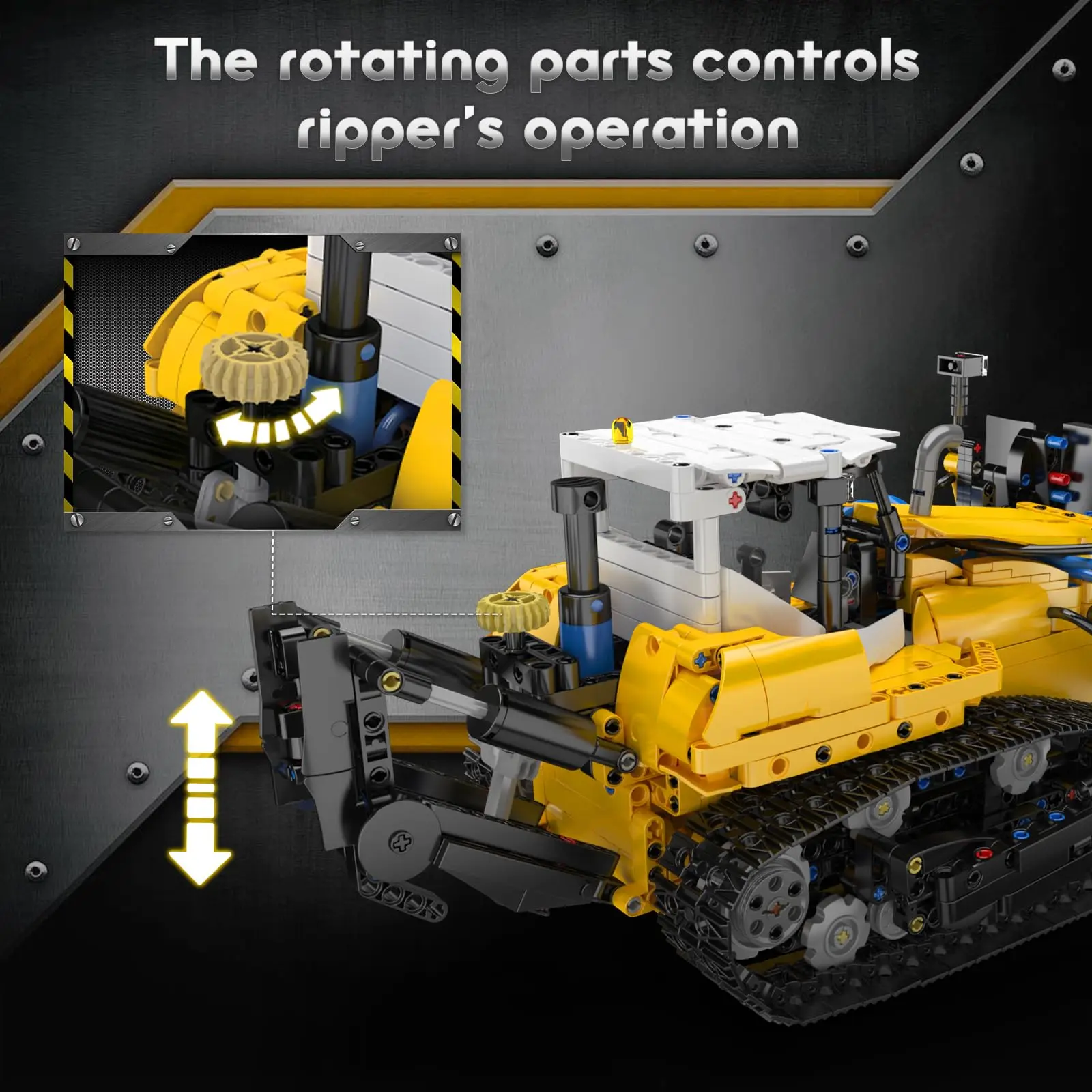 Mould King 19019 – voiture technique, jouets, Bulldozer MOC PR756, bloc de construction, camion de fiançailles, ensemble de briques, cadeau de noël pour enfants