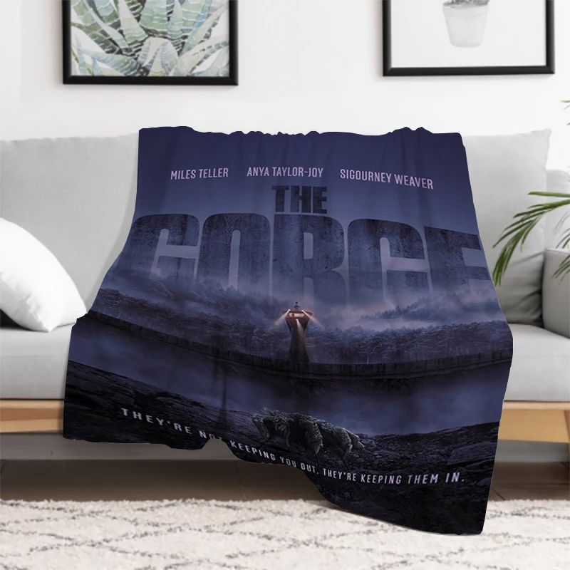 The Gorge Movie Throw Blanket Sofas Blankets for Decorative Sofa Soft Plaid With Print Throwing Downy Plead Cover Catnap Knee