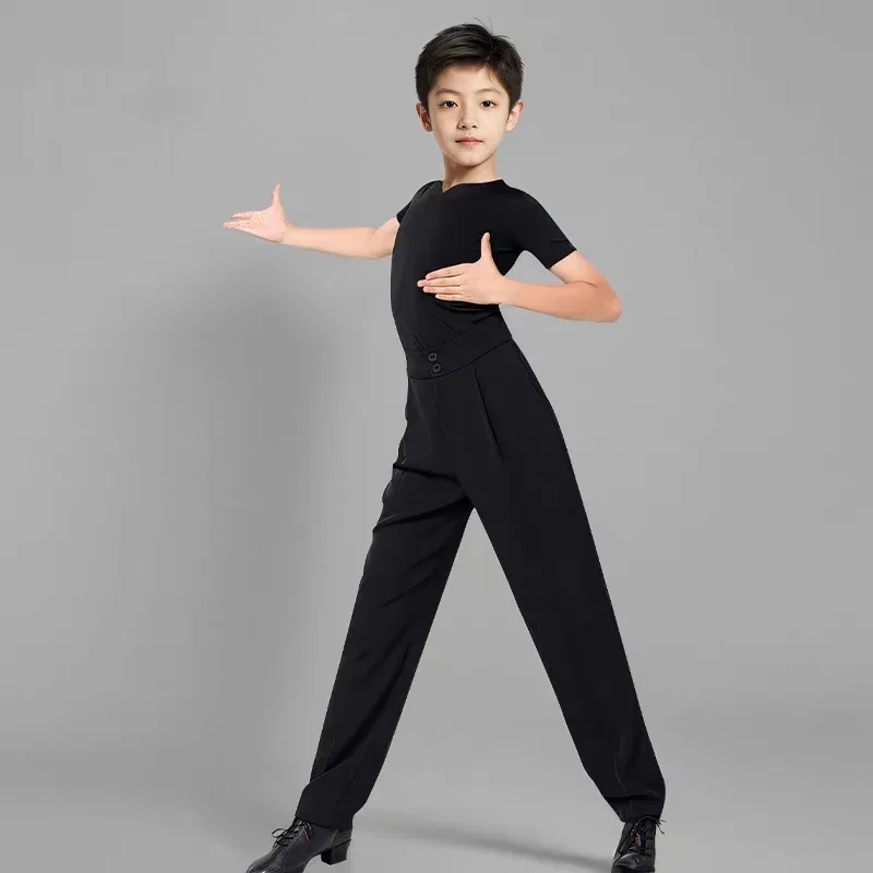 Mode enfants vêtements de danse moderne garçons salle de bal danse compétition Costume enfants danse latine vêtements formation porter SL12817