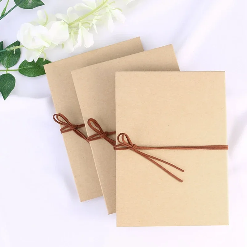 1Pcs 6/8Inch Folding DIY Photo Album Hand Made Hardcover A4 Paste Type Kraft Paper Wedding Anniversary Scrapbook