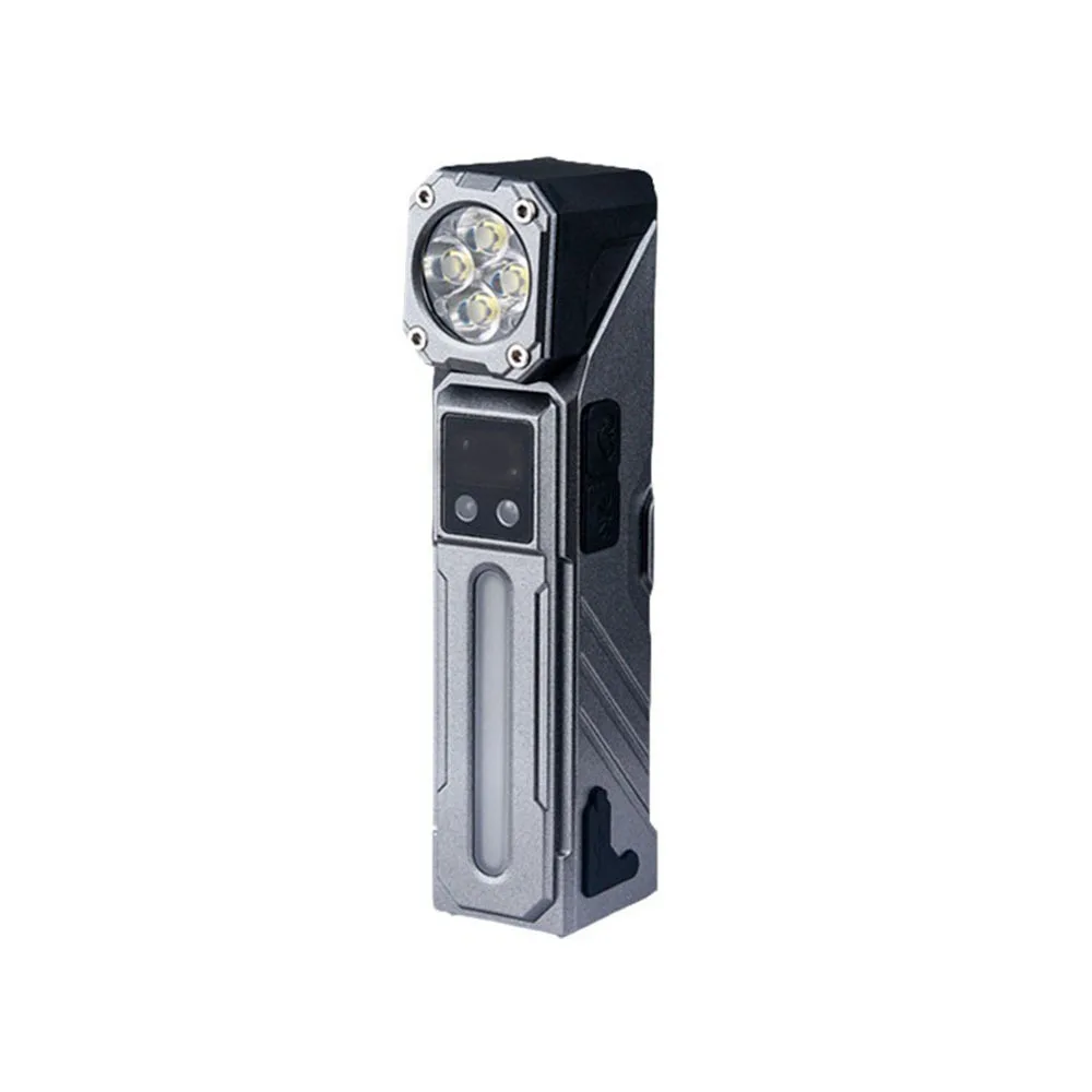 

Handheld High Power LED Flashlight Rechargeable Portable Work Lamp Magnetic Digital Display RGB Torch Mechanic Work