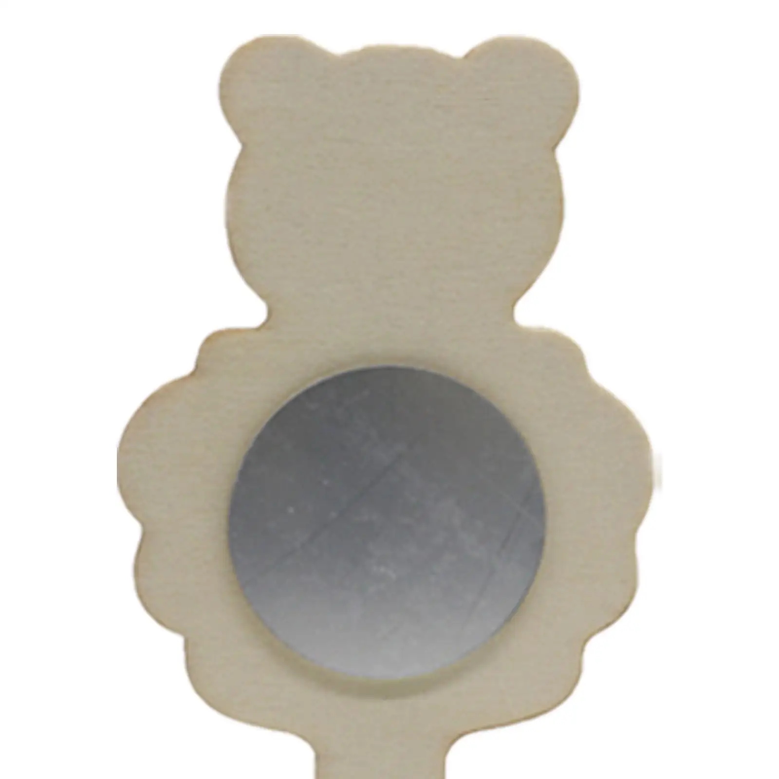 10 stuks draagbare make-upspiegel compacte ongeverfde onvoltooide houten spiegel voor doe-het-zelf ambachten