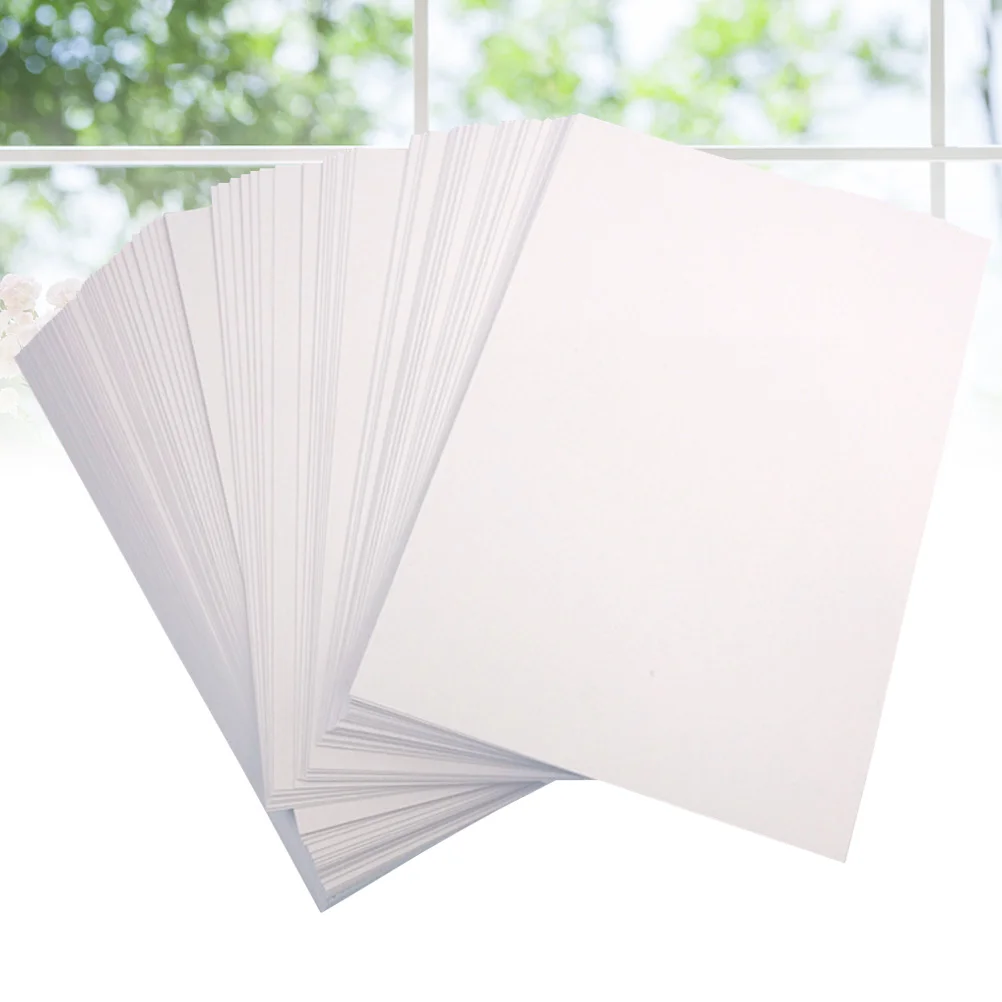 50Pcs High Glossy Photo Paper 120G Double-side Picture Printing Paper for Printers (White) A4 photo paper