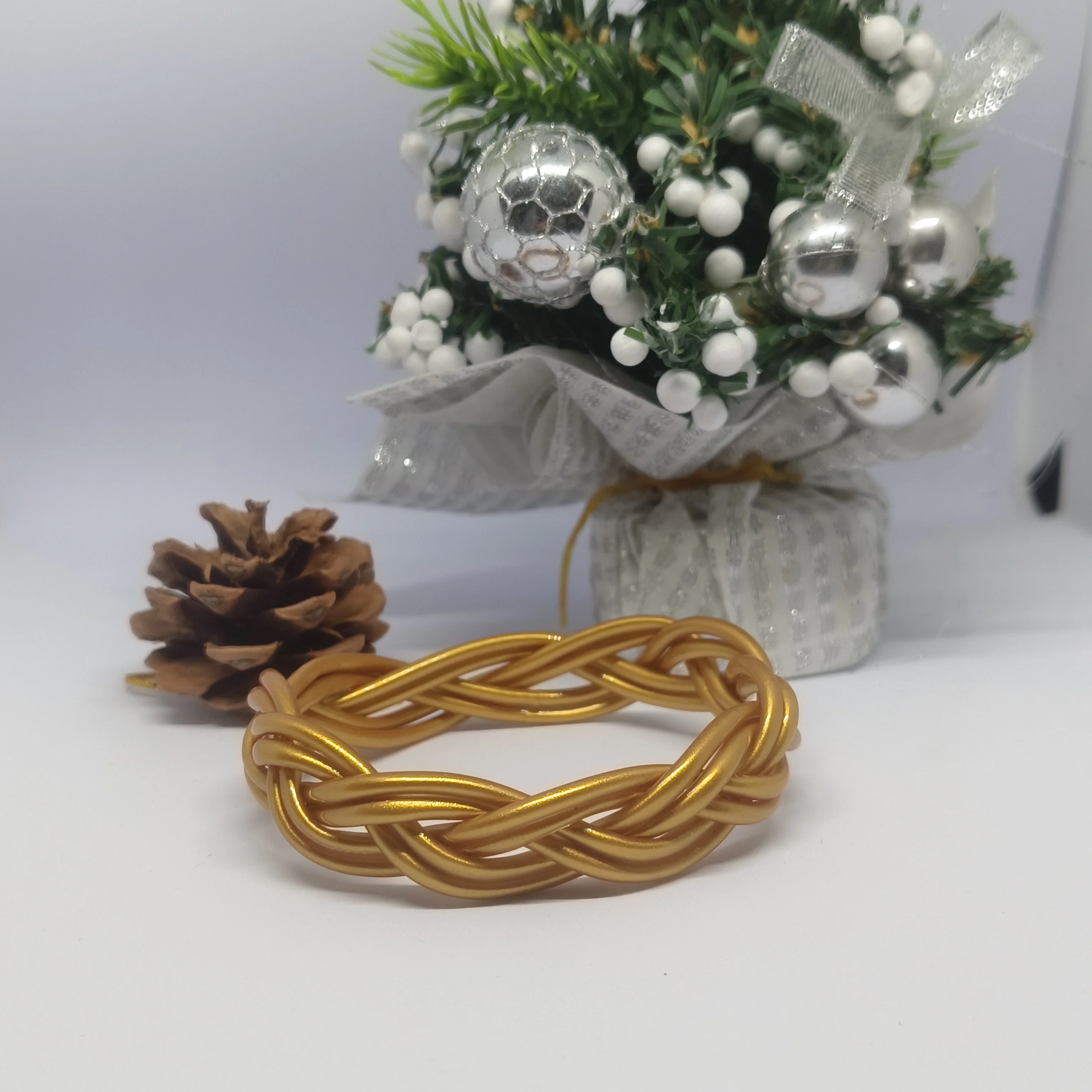 الموضة الملونة اليدوية 6 ستراند جديلة أساور 15 مللي متر عرض اليدوية هلام الإسورة لامعة مجوهرات الحفلات الإكسسوار للنساء