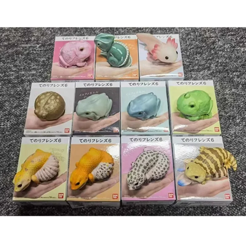 In Stock BANDAI Original CANDY TOY Chameleon Leopard Gecko Lizard Tree Frog Reptile Handheld Toy Anime Figure Toy Gift for Kids