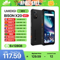 IP68/IP69K UMIDIGI BISON X20 Rugged Smartphone Android 13 MTK Helio P60 Octa-Core 6.53\