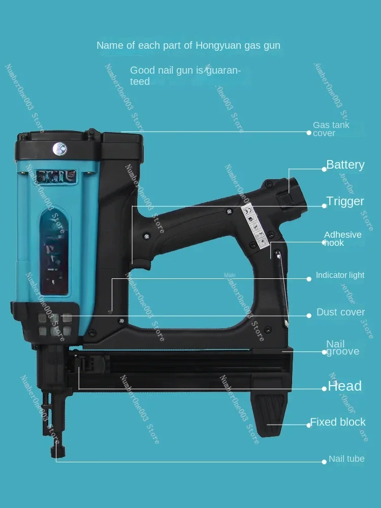 Staple Gun Cement Wall Fastener, Special Gas, Concrete Gun Staple, Electric Nail
