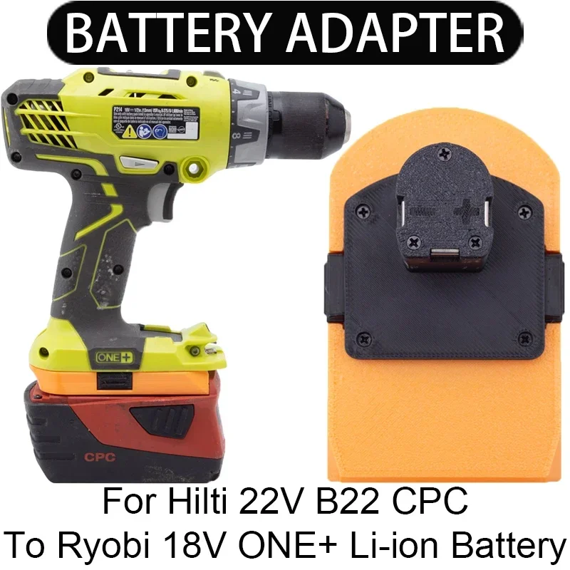 

Adapter/Converter for Ryobi ONE+ 18V Li-Ion Tools Convert for Hilti 22V B22 CPC Li-Ion Battery Adapter