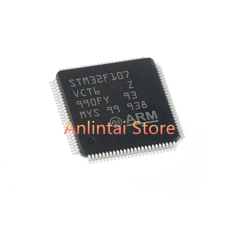 5PCS STM32F107VCT6  STM32F107   IC MCU 8BIT 256KB FLASH 100LQFP