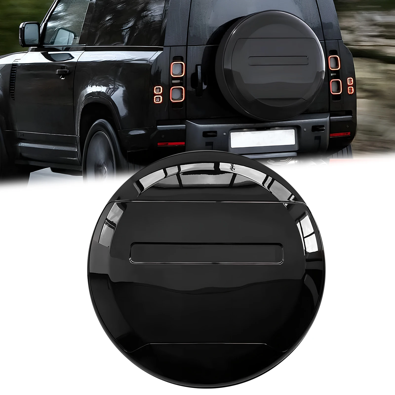 

Rear Spare Tire Tyre Wheel Cover Protector Spare Tire Cover Spare Tyre Tire Cover for 20-25 Land Rover New Defender