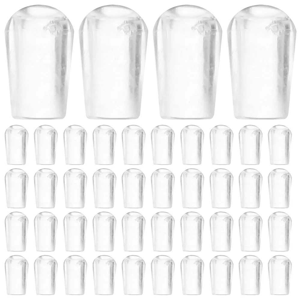 

50 Pcs Wire Hangers Clothes Rubber Cover Bolt Covers Caps Screw End Clear Transparent Hole Silicone