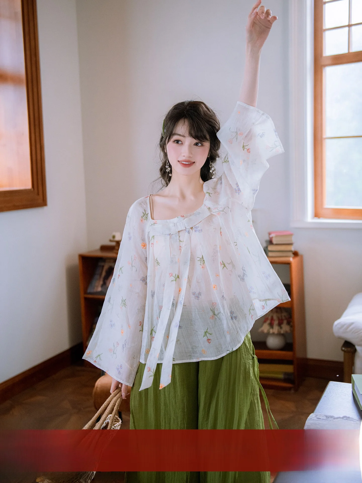 

Nanfeng Valley【Four Seasons Spring Collection】100% Hanfu Hemp Print Shirt Spring 2026 New National Style Loose Fit Long Sleev...