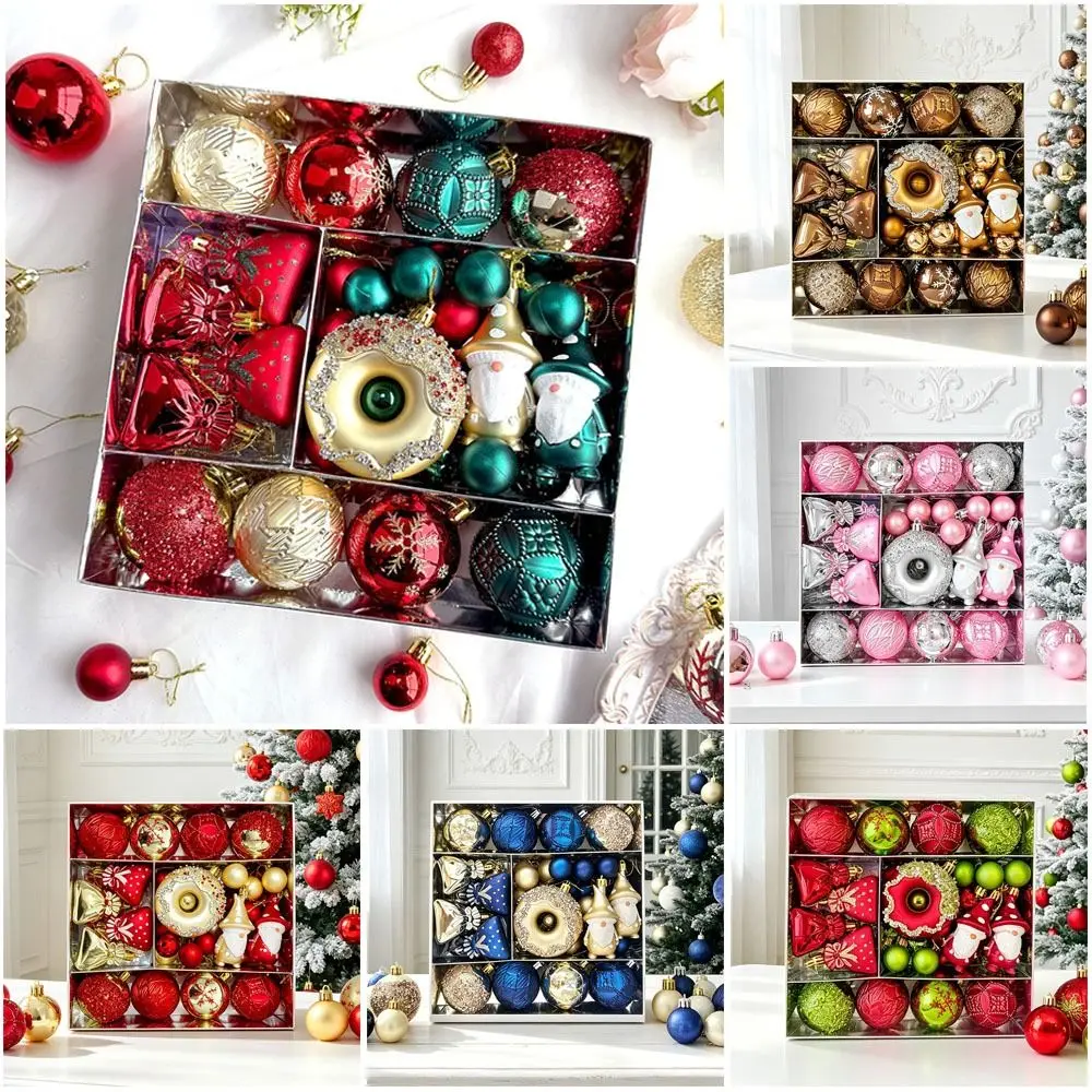 22Pcs/Set Durable 6CM Christmas Ball Shiny Creative Christmas Tree Balls Xmas Baubles Showcase