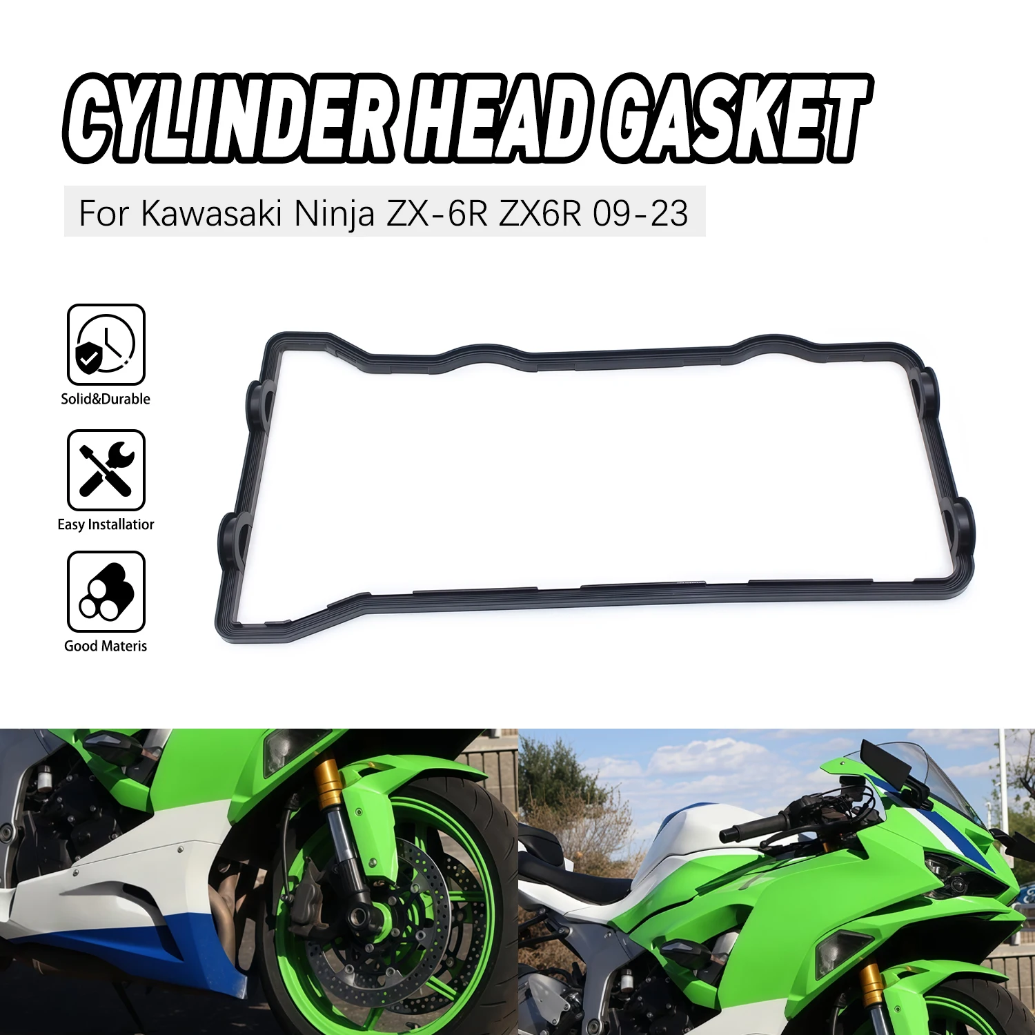 

Motorcycle Accessories Seal Cylinder Head Gasket Shim For Kawasaki Ninja ZX-6R 2009 2010-2013 2014 2015 2016-2025 11061-0375