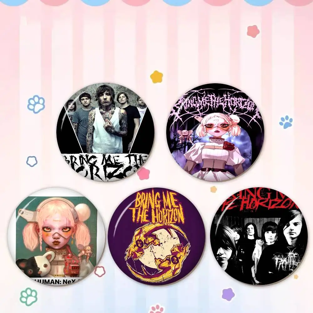 B-Bring Me The H-Horizon Anime Brooches Cute Cartoon  Badge Jacket Jeans Lapel Pin Gift Accessorie